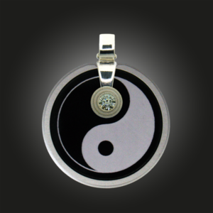 FORMschmuck-Kette mit Silber Anhänger Kreis "Yin Yang"